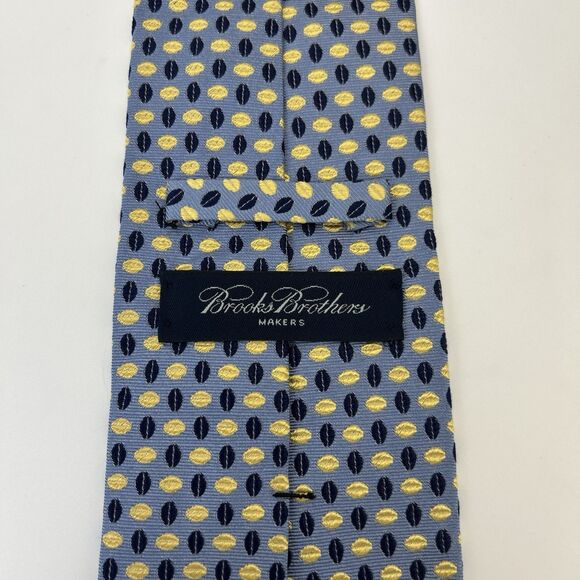 BROOKS BROTHERS Tie Polka Dot 60”Geometric Pure Silk Made In USA Coffee Bean - Picture 3 of 5